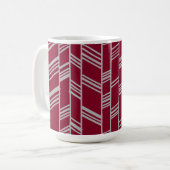 Art Deco Lines - Maroon Kaffeetasse (Vorderseite Links)