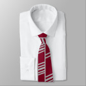 Art Deco Lines - Maroon Krawatte (Gebunden)