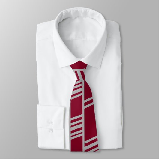 Art Deco Lines - Maroon Krawatte (Gebunden)