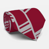 Art Deco Lines - Maroon Krawatte (Gerollt)