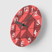 Art Deco Lines Runde Wanduhr (Winkel)