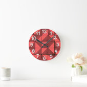 Art Deco Lines Runde Wanduhr (Zuhause)