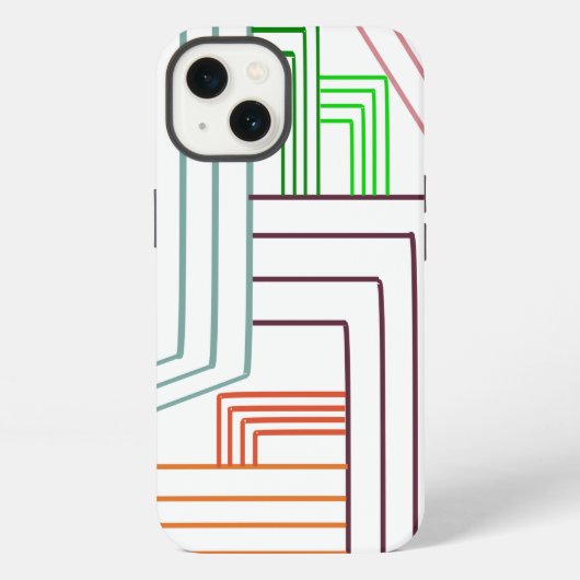 Art Deco Linien iPhone Hülle (Rückseite)