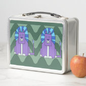 Art Deco Lions lunchbox (Beispiel)