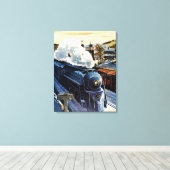 Art Deco Locomotive Baltimore und Ohio Leinwanddruck (Insitu (Holzboden))