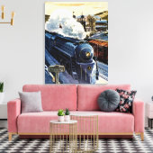 Art Deco Locomotive Baltimore und Ohio Leinwanddruck (Insitu (Wohnzimmer))
