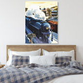 Art Deco Locomotive Baltimore und Ohio Leinwanddruck (Insitu (Schlafzimmer))