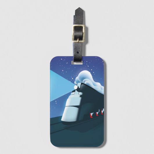 Art Deco Locomotive Gepäckanhänger (Vorderseite Vertikal)