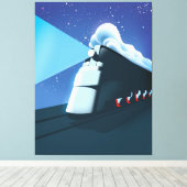 Art Deco Locomotive Leinwanddruck (Insitu (Holzboden))