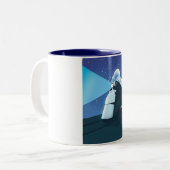 Art Deco Locomotive Zweifarbige Tasse (Vorderseite Links)