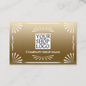 Art Deco Logo Gold Visitenkarte (Vorderseite)
