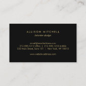 Art-Deco-Logos für Monogramme auf Imitaten Gold Visitenkarte (Rückseite)