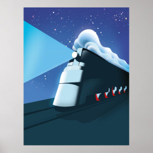Art Deco Lokomotive Poster