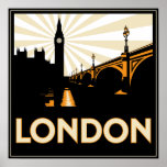 Art Deco London Poster<br><div class="desc">Eine Art-Déco-Werbung inspirierte das Bild von London.</div>