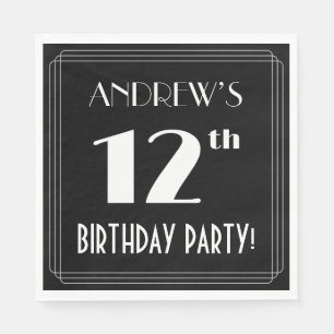 Art Deco Look 12. Geburtstagsparty mit Individuell Serviette