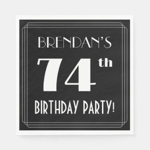 Art Deco Look 74. Geburtstagsparty mit Individuell Serviette