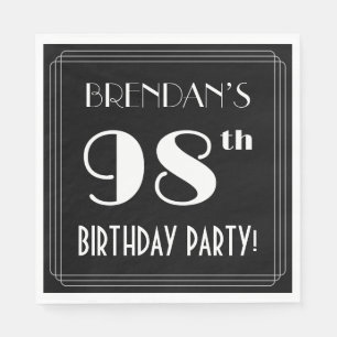 Art Deco Look 98. Geburtstagsparty mit Individuell Serviette