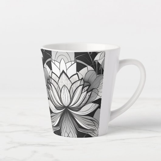 Art Deco Lotus 12oz Tasse (Rechts)