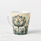 Art Deco Lotus 12oz Tasse (Linke Ecke)