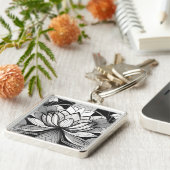 Art Deco Lotus Schlüsselanhänger (Seite)