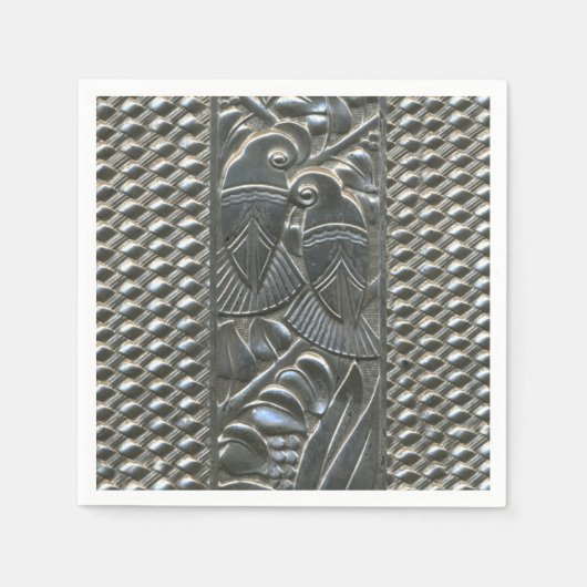 Art Deco Love Birds Paper Napkin Serviette (Vorderseite)