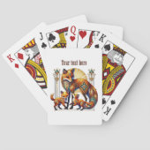 Art Deco lovers customizable fox Spielkarten (Rückseite)