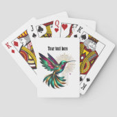Art Deco lovers customizable Hummingbird Spielkarten (Rückseite)