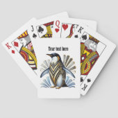 Art Deco lovers customizable penguin Spielkarten (Rückseite)