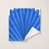 Art Deco Lüfter Design Deep Blue Badhandtuch Set (Waschlappen)