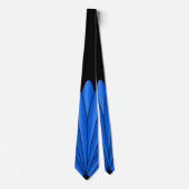 Art Deco Lüfter Design Deep Blue Krawatte (Vorderseite)
