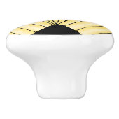 Art Deco Lüfter Design Gelbe Keramik Knock Keramikknauf (Seitenansicht)