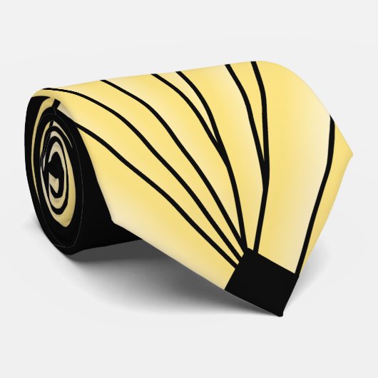 Art Deco Lüfter Design Gelbe Neck Tie Krawatte (Gerollt)