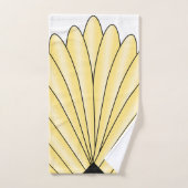 Art Deco Lüfter Design Gelbes Badetuch Set (Handtuch)
