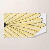 Art Deco Lüfter Design Gelbes Badetuch Set (Handtuch)