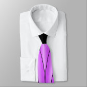 Art Deco Lüfter Design Lila Neck Tie Krawatte (Gebunden)