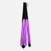Art Deco Lüfter Design Lila Neck Tie Krawatte (Vorderseite)