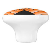 Art Deco Lüfter Design Orange Keramik Knock Keramikknauf (Seitenansicht)