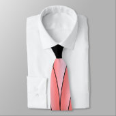 Art Deco Lüfter Design Pink Neck Tie Krawatte (Gebunden)