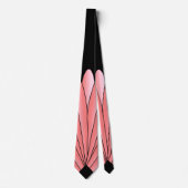 Art Deco Lüfter Design Pink Neck Tie Krawatte (Vorderseite)
