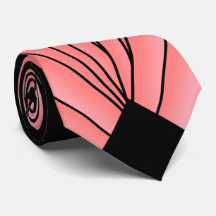 Art Deco Lüfter Design Pink Neck Tie Krawatte