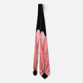 Art Deco Lüfter Design Pink Neck Tie Krawatte (Rückseite)
