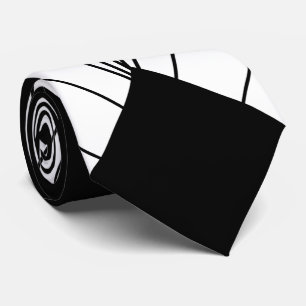 Art Deco Lüfter Design Schwarz-Weiß Neck Tie Krawatte