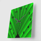 Art Deco Lüfter Design Uhr Grüne Wand (Winkel)