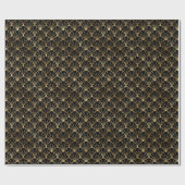Art Deco Lüfter-Oval geometrisches Musterdesign Geschenkpapier (Flach)