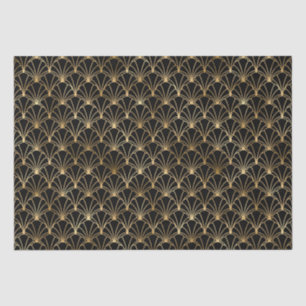 Art Deco Lüfter-Oval geometrisches Musterdesign Seidenpapier