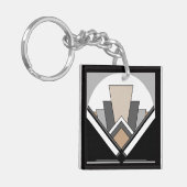 Art-Deco-Lüfterausdruck Schlüsselanhänger (Vorderseite links)