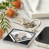 Art-Deco-Lüfterausdruck Schlüsselanhänger (Vorderseite rechts)