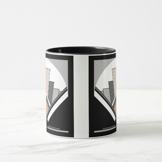Art-Deco-Lüfterausdruck Tasse (Zentrum)