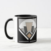 Art-Deco-Lüfterausdruck Tasse (Links)