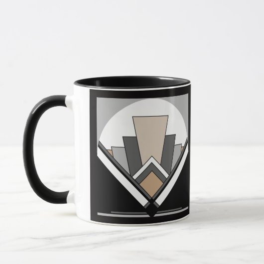 Art-Deco-Lüfterausdruck Tasse (Links)